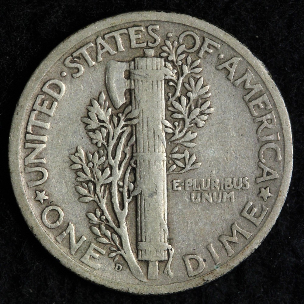 1925-D Mercury Silver Dime VF+ E254 SGNM