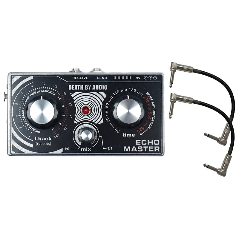 Death by Audio Echo Master Vocal Delay Pedal w/ 2 Patch Cables