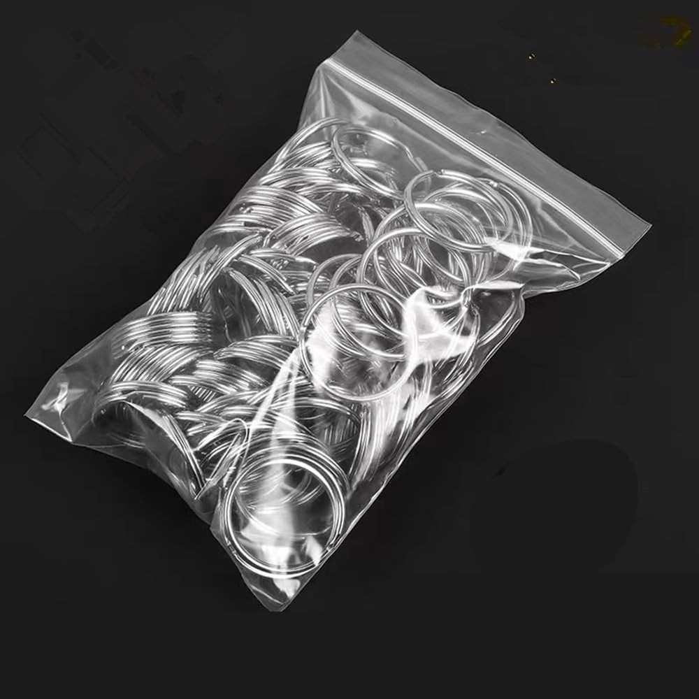 100PCS Split Key Ring Kit with Chains & Jump Rings - 1 Inch