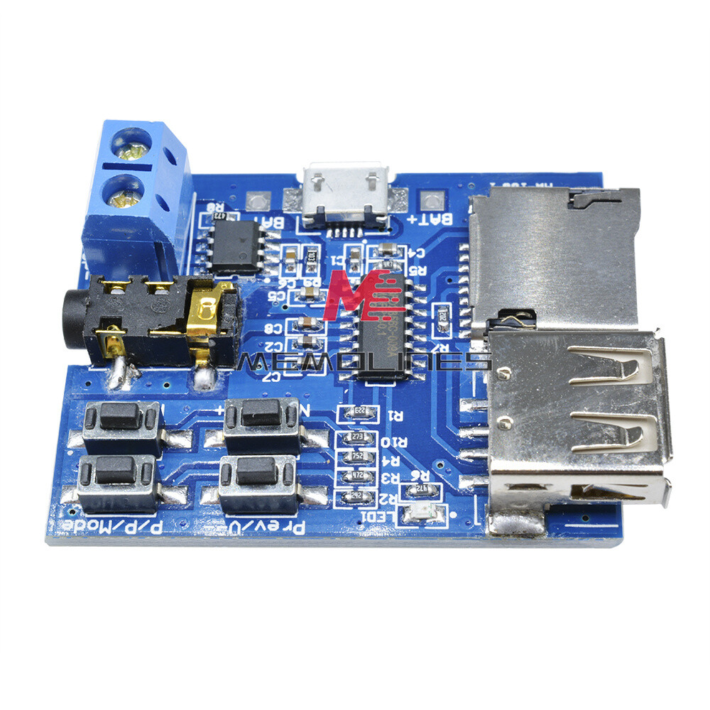 TF Card U-disk MP3 Format Decoder Board Amplifier Decoding Audio Player Module