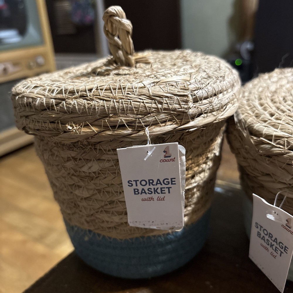Small Storage Baskets Blue