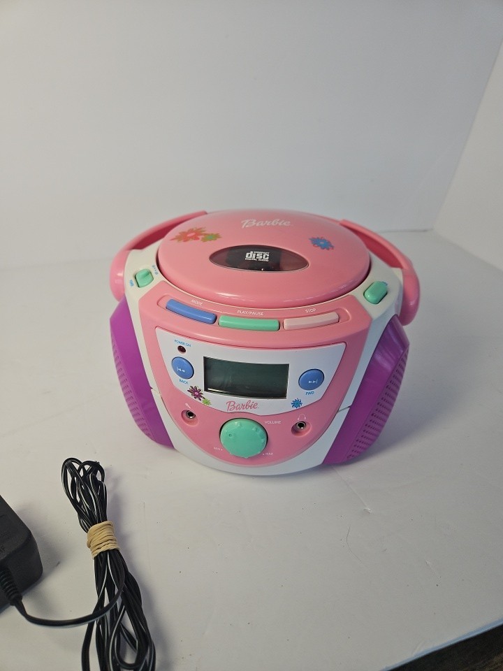 Vintage 2003 Barbie Mattel Karaoke Sing With Me CD Player  WORKING TESTED