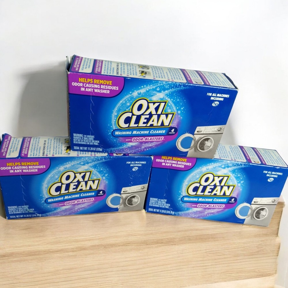 OxiClean Washing Machine Cleaner with, ODOR BLASTERS, 4 Count