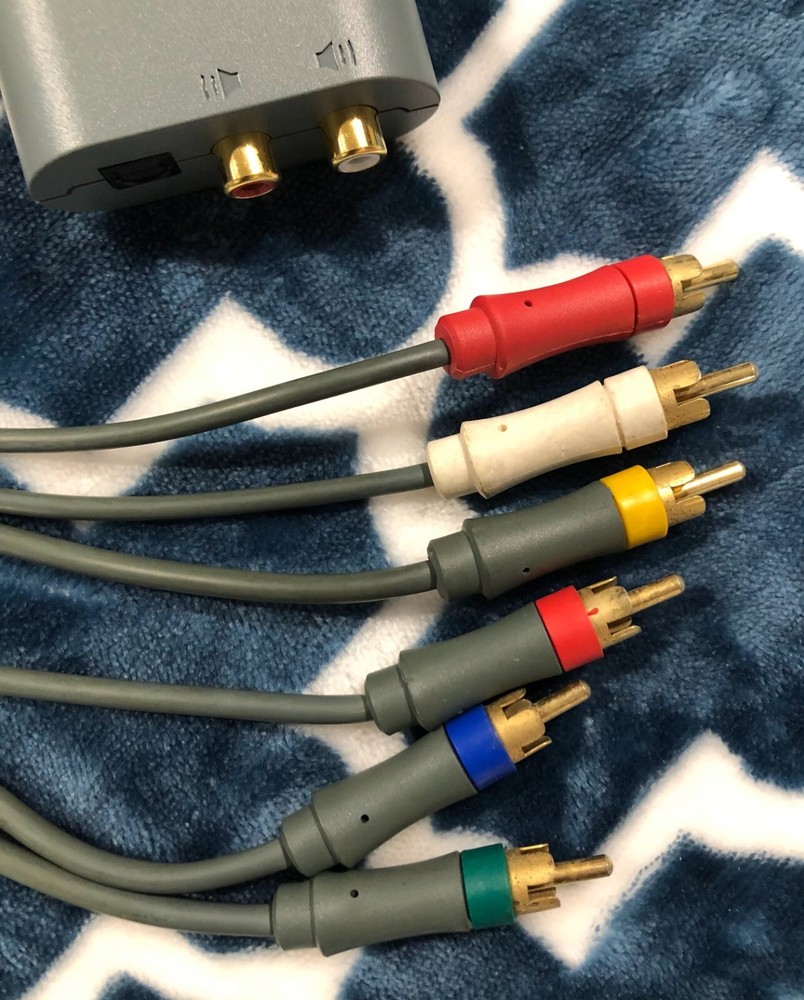 OEM Microsoft Xbox 360 Component HD AV Cable & Audio Adapter Tested