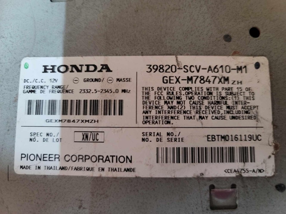 39820-scv-a610 Misc. Electrical Part HONDA ELEMENT 06