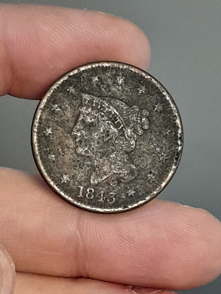 1843 Braided Hair Large Cent