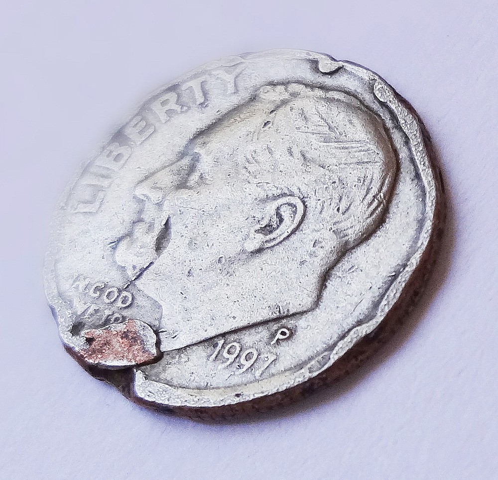 USA 10 Cent Dime Coin _ Issued 1997 _ Error