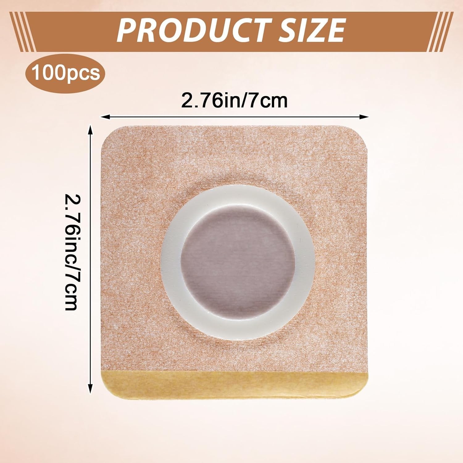 100PCS Castor Oil Patches Castor Oil Pack Wrap Disposable Self-Adhesive Organic