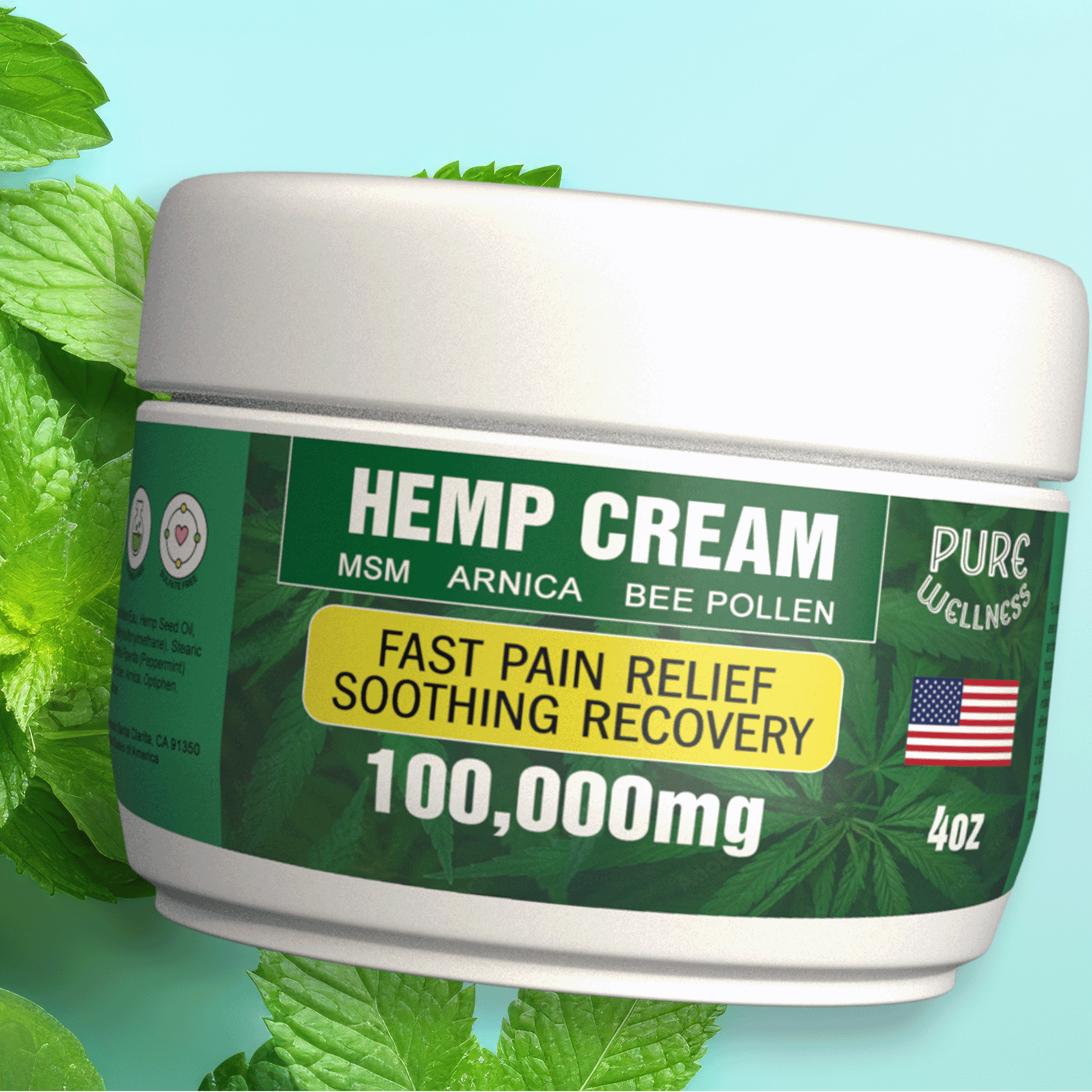 Strong Hemp Pain Relief Cream | Fast Pain Relief for Joints, Muscles, Nerves