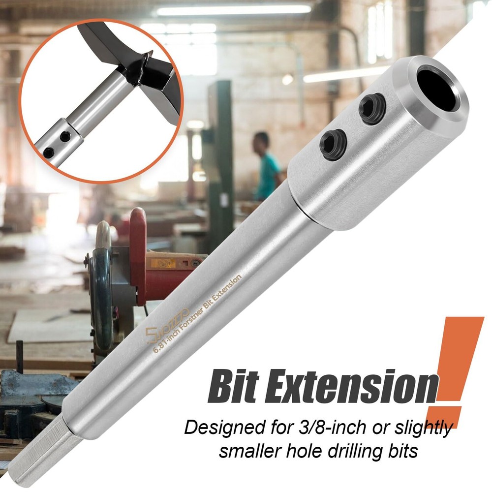 2PCS Forstner Bit Extension Set with Anti-Slip DesignAdding Over 3.28"&5.64" ...