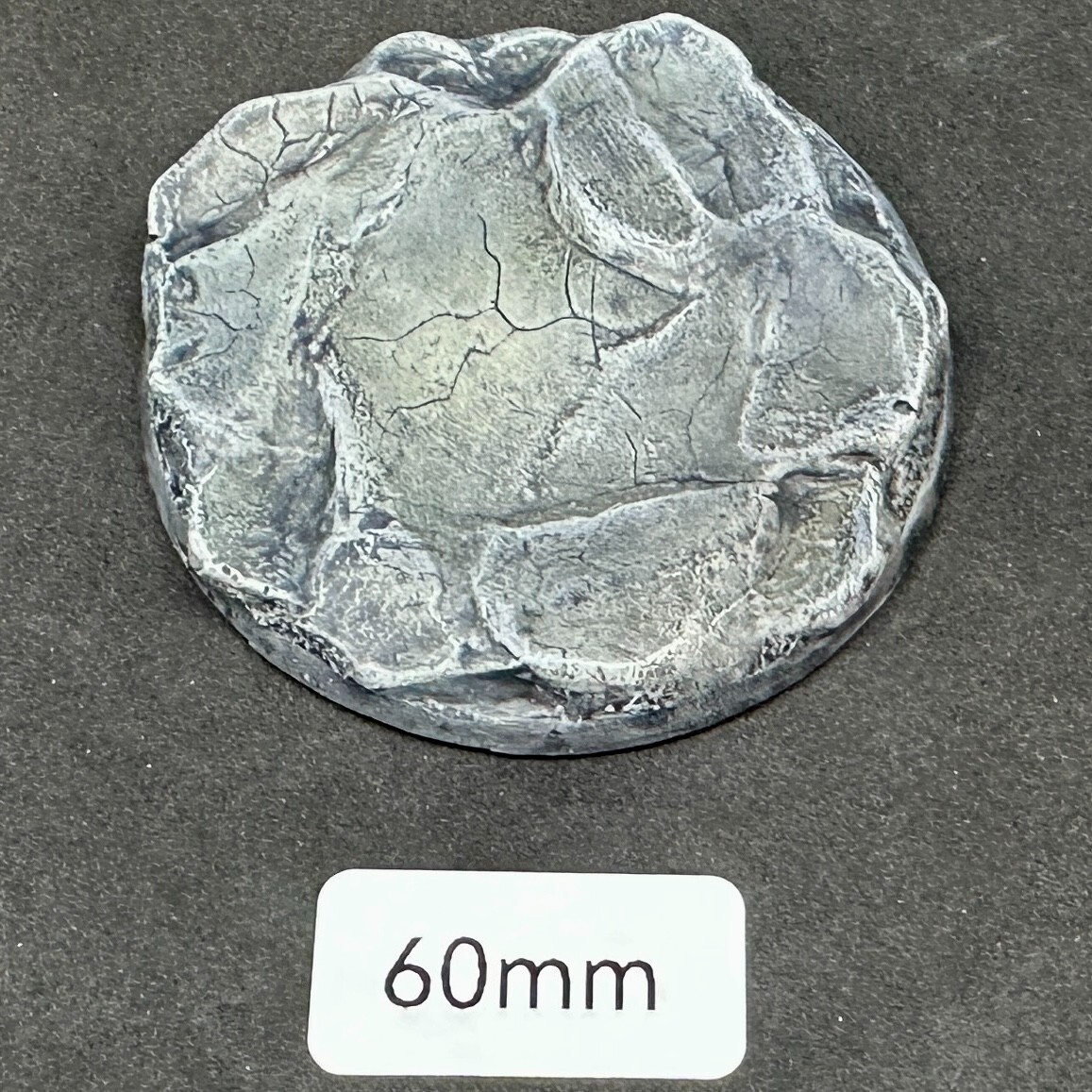 60mm 65mm Resin Base Slate v2 Rock Scenic Miniature Base Warhammer 40k tabletop