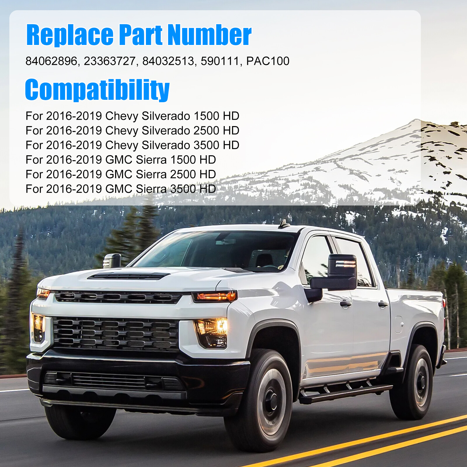 84062896 Rear View Parking Backup Camera For Chevy Silverado/GMC Sierra 2016-19