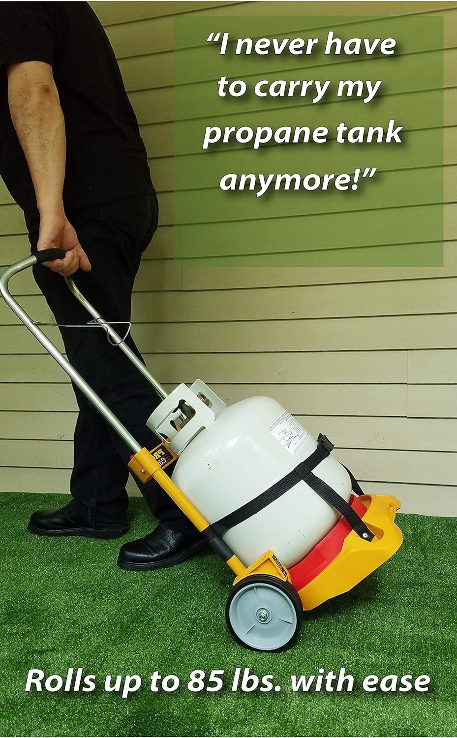 Propane Tank Cart Cylinder Dolly Transporting Hand Truck BBQ Grill Weed Burning