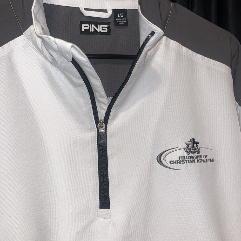 Ping FCA 1/4 Zip Large Pullover Jacket Windbreaker  Wind Resistant