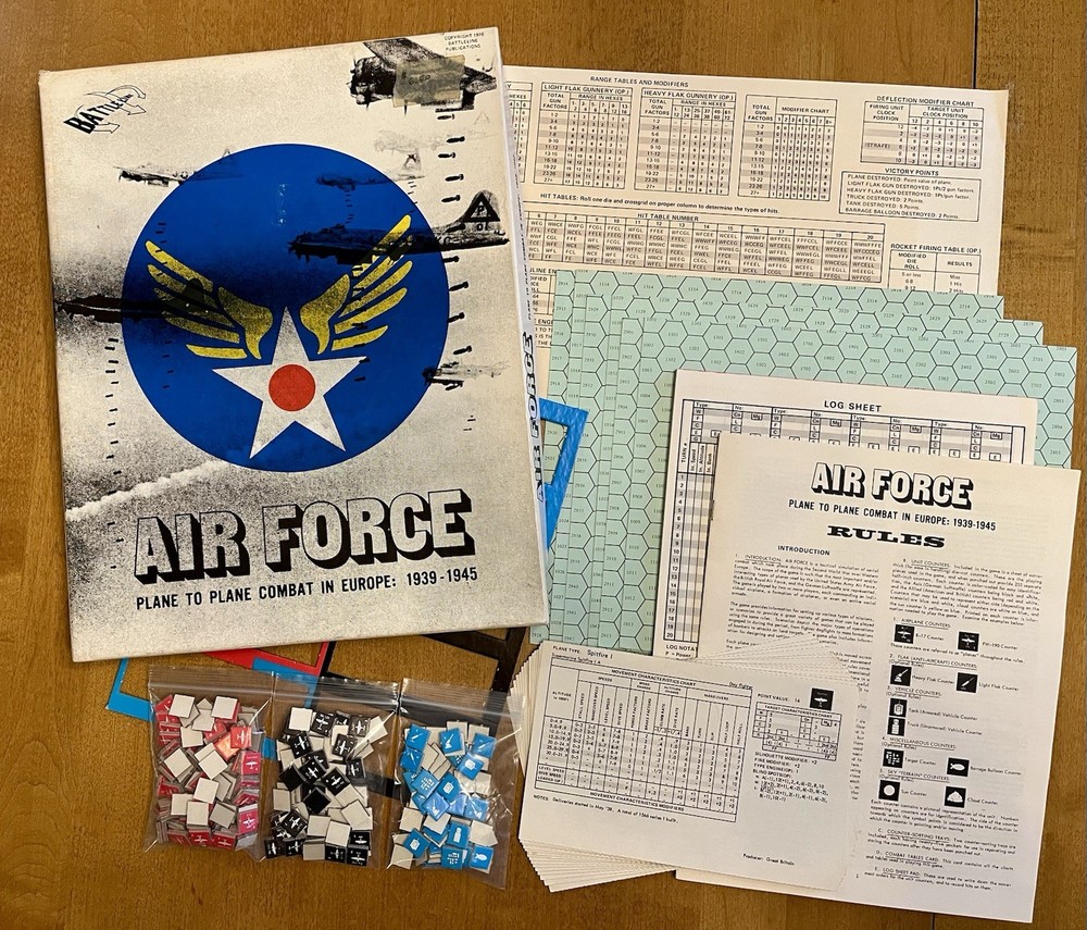 1976 First Edition Battleline “Air Force” Game | WWII Combat | 99% Complete EUC