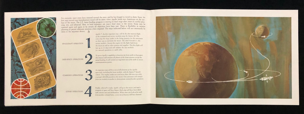 ROCKWELL NARC APOLLO COMMAND & SERVICE MODULES BROCHURE FOLD - OUT POSTER