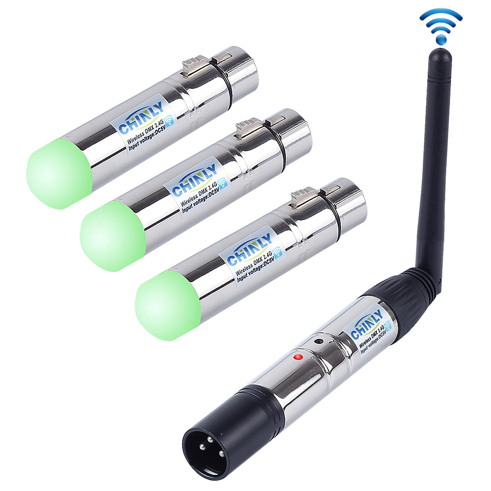 DMX512 Controller 1 Transmitter with 3 Receiver Wireless Control for Stage Light