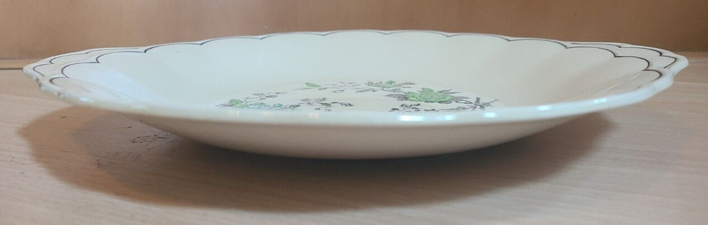 RARE Grindley England Serving Dish without Lid - Ceramic Green Floral Pattern