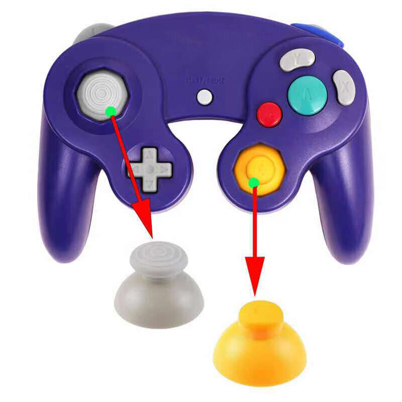 10Pcs For Official Nintendo Gamecube Controller Thumb C Stick Cap Replacement US
