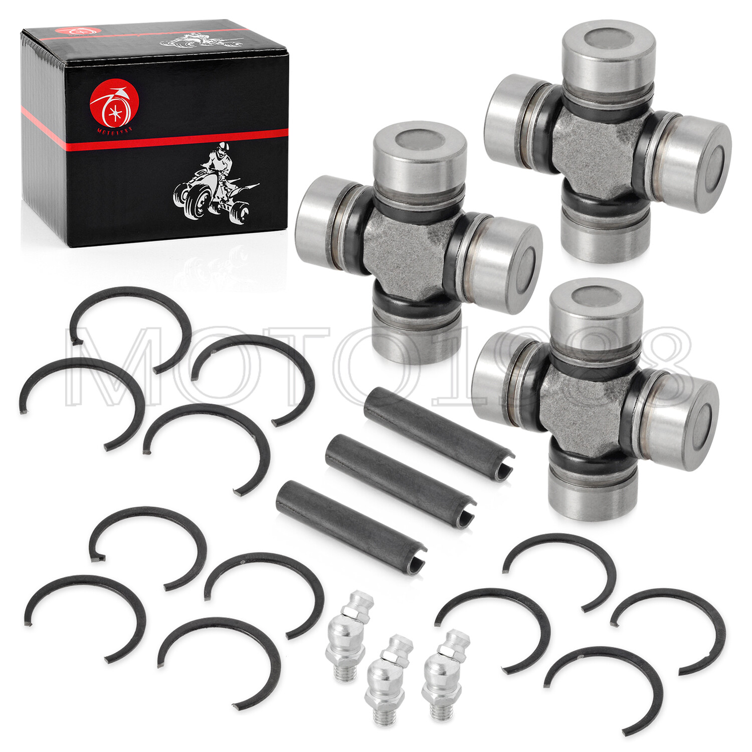 Front Rear Prop Shaft Bearing Carrier & U-joint For Polaris RZR S 4 900 1000 XP