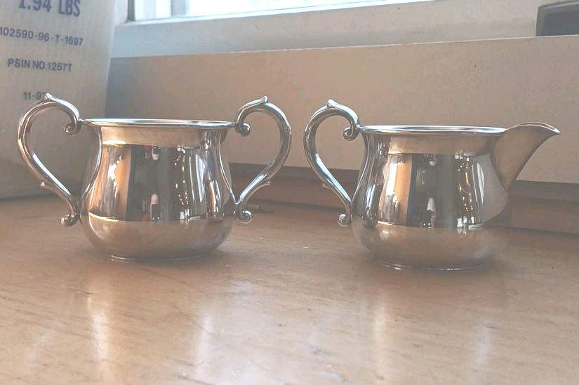 Antique Webster Co. Silver Plated Cream & Sugar Set