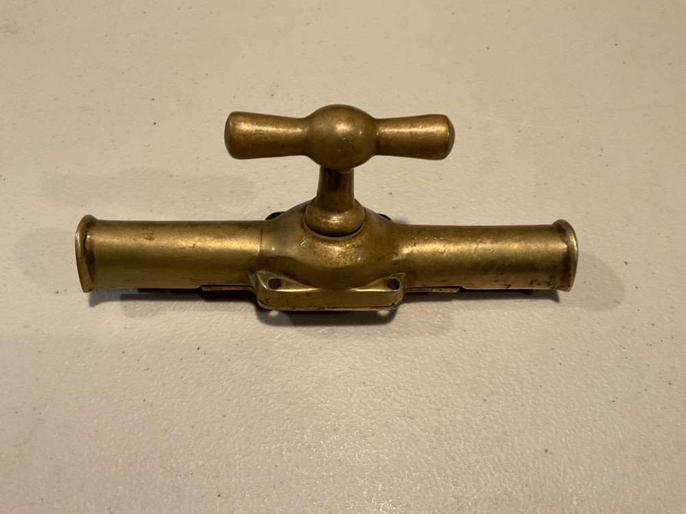 Antique Victorian Solid Brass Double Door Bolt Lock Set
