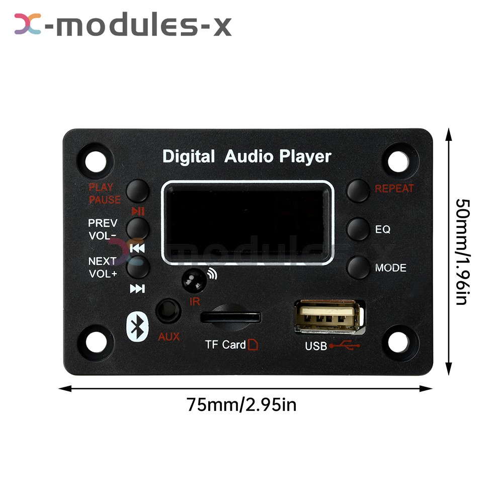 Audio Amplifier Board 2*25W 2CH Bluetooth 5.0 MP3 Decoder Board with Amplifier