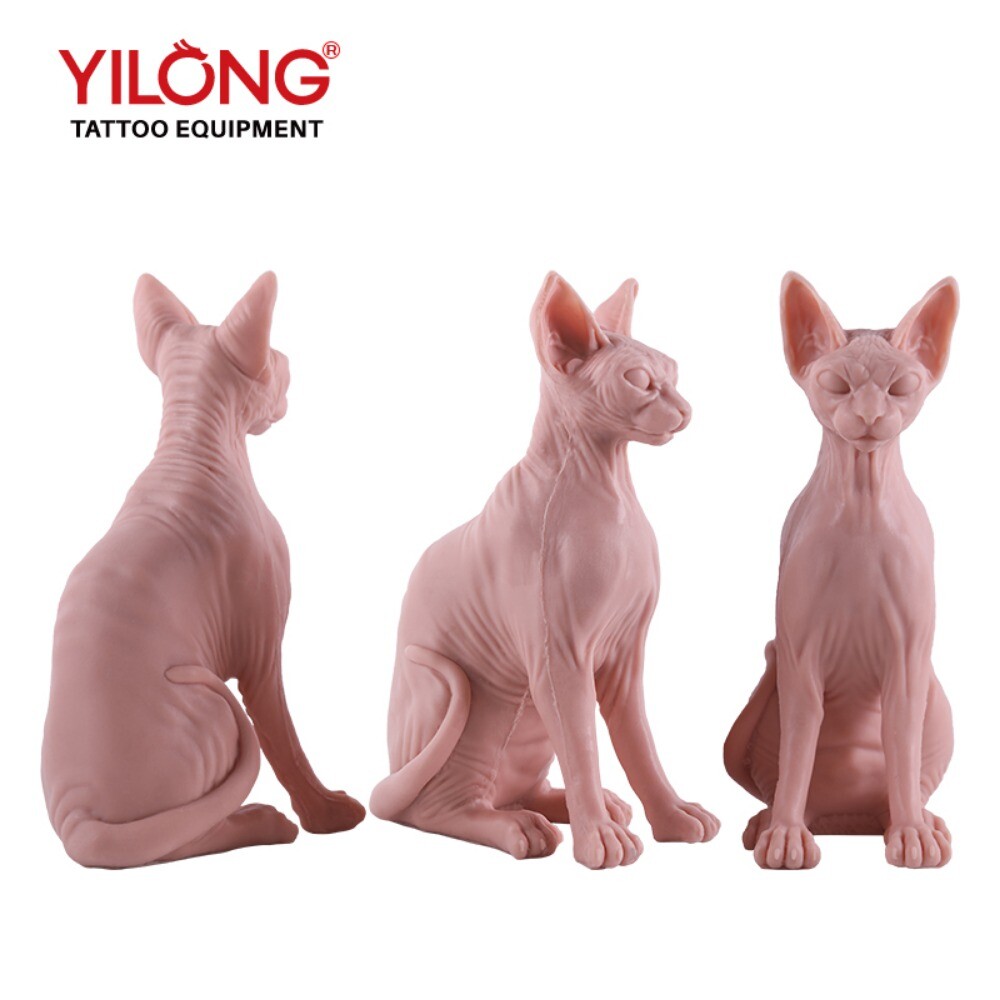 Cat Model Tattoo Practice Rubber Simulates Real Skin Beginner Practice YILONG