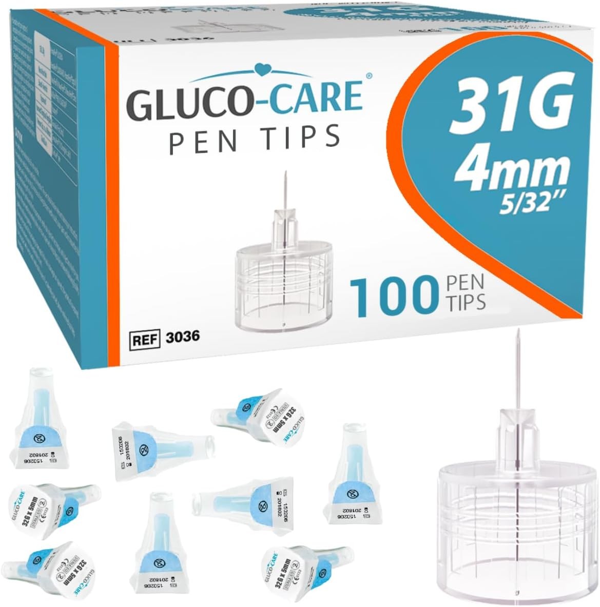 Pen Tips 31G x 4mm Universal Fit 100/bx Extra-Thin Wall Technology