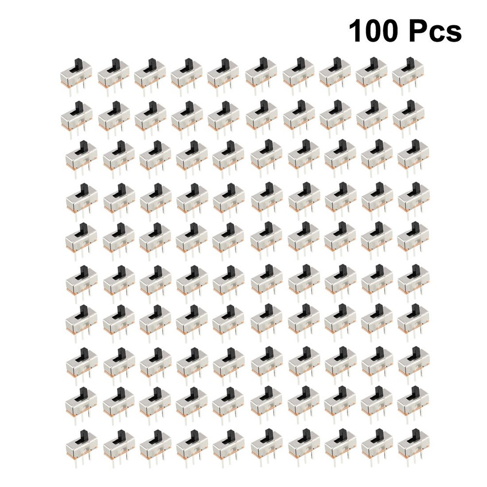 100Pcs 3mm Vertical Slide Switch SPDT 1P2T 3 Pins PCB Panel Latching