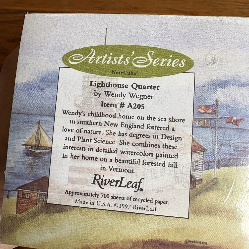 Vintage Note Cube Lighthouse Quartet By Wendy Wagner 700 Sheets 3.5x3.5”