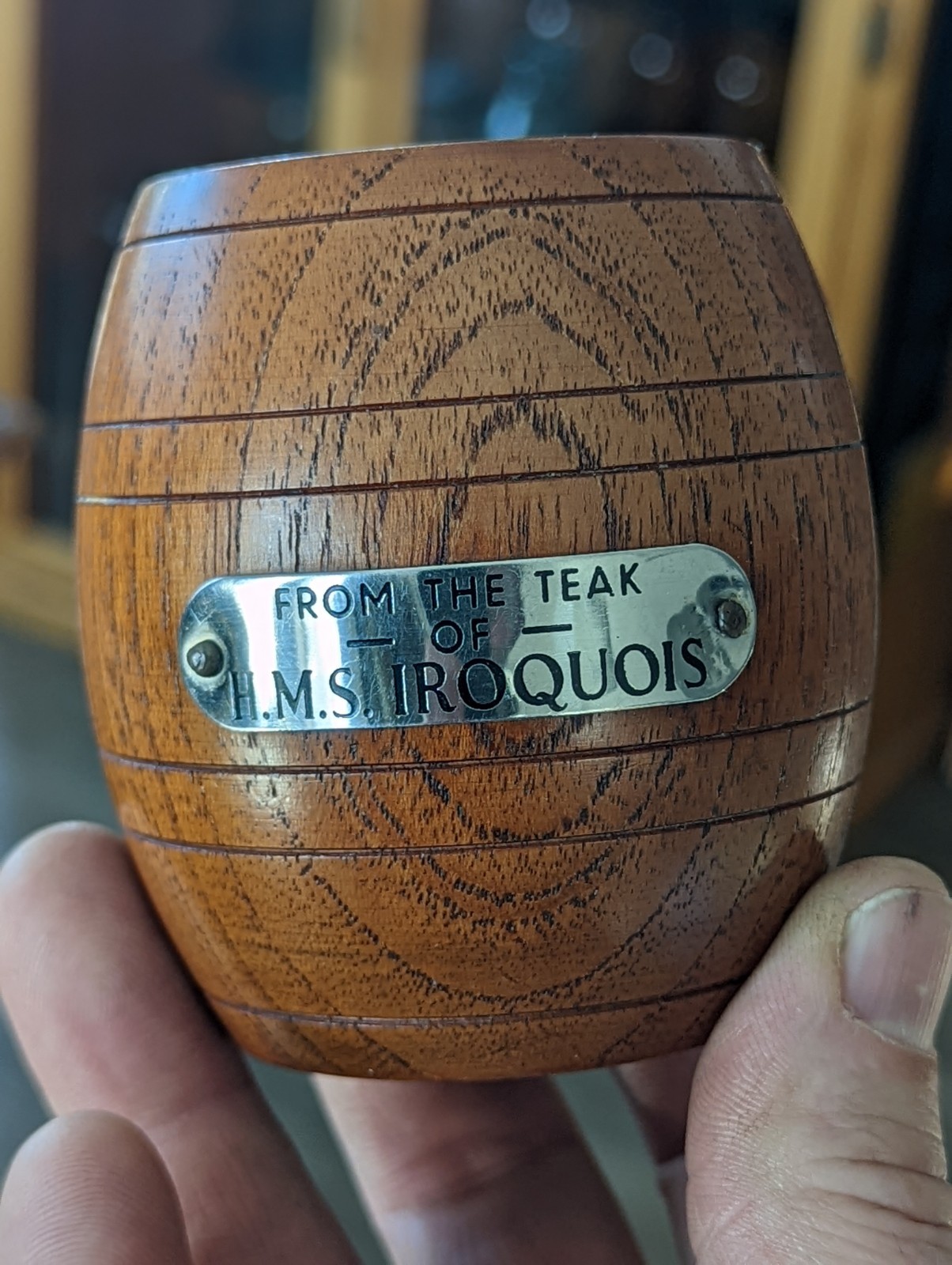 8 Wooden HMS WW1 Teak Relic Battleship Barrels War Ship British