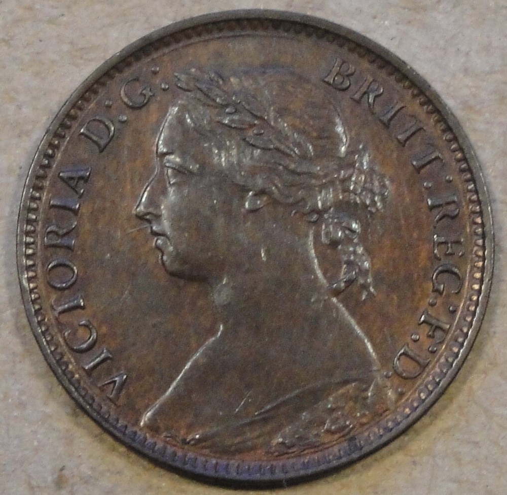 Great Britain 1881-H Farthing Borderline UNC
