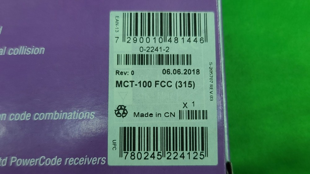 NEW Visonic MCT-100 Wireless Transmitter