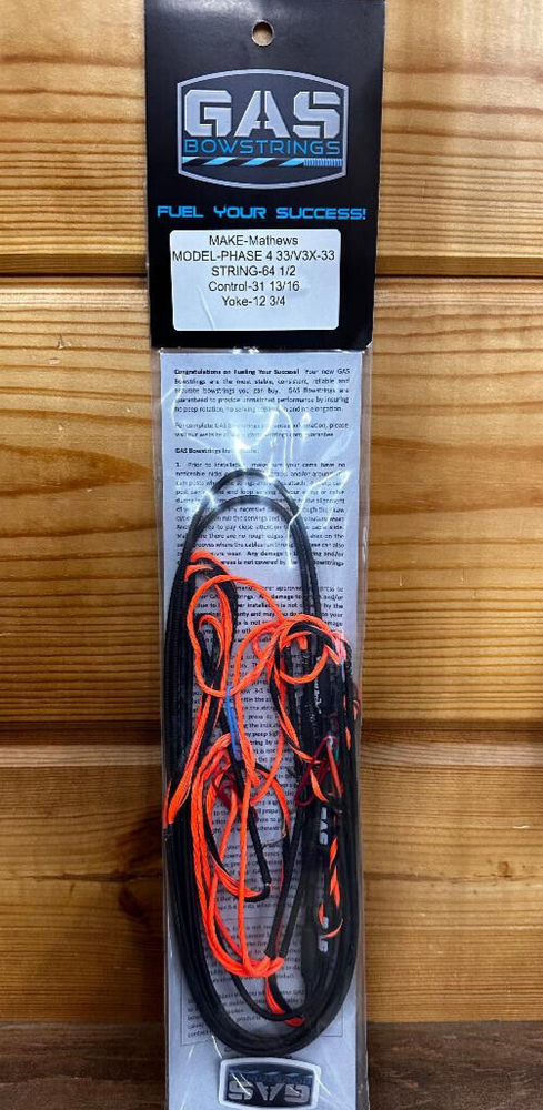 NEW Gas Bowstrings Mathews V3X 33 Flo ORANGE BLACK XV String Cables PHASE 4 33