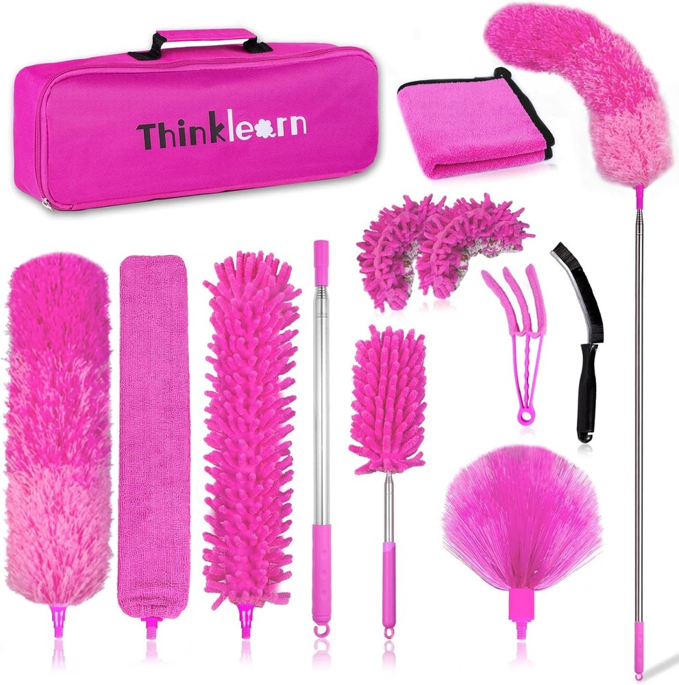 Microfiber Dusters for Cleaning, Feather Dusters with Extens