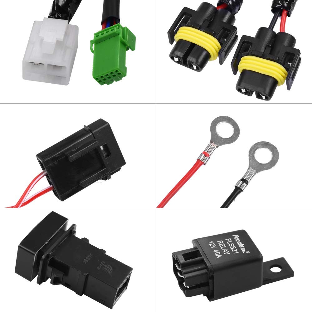 Fog Light Wiring Harness Relay Switch Kit