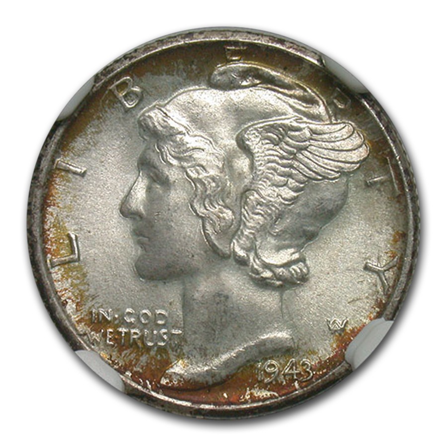 1943-D Mercury Dime MS-66 NGC (FB)