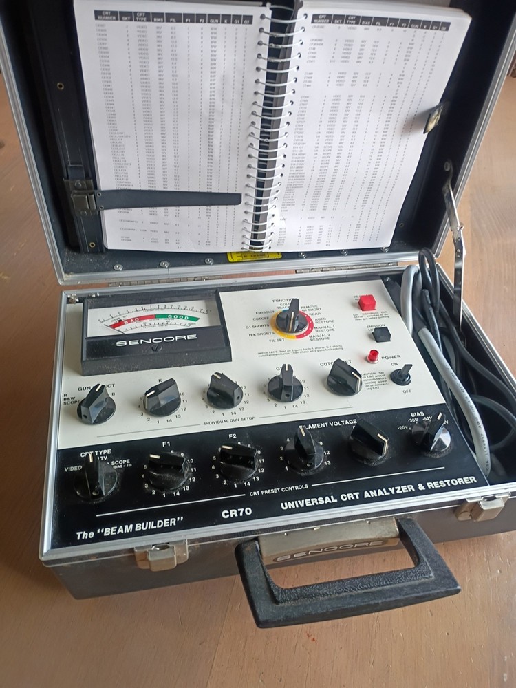 Sencore CR70 Universal CRT Beam Analyzer Rejuvenator POWERS ON UNTESTED As-Is
