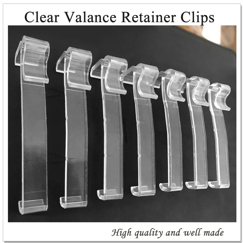 3 Inch Clear Plastic Valance Clips for Horizontal Blind 3inch,