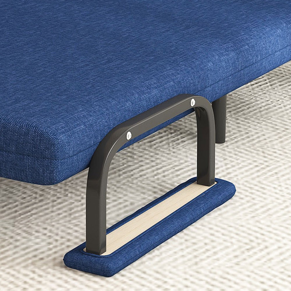 3-in-1 Folding Sofa Bed w/ Adjustable Backrest - Space-Saving Sleeper Blue