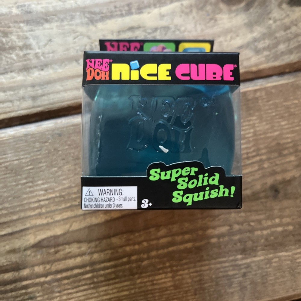 Nee Doh Nice Cube - Super Solid Squish! (Blue) 1