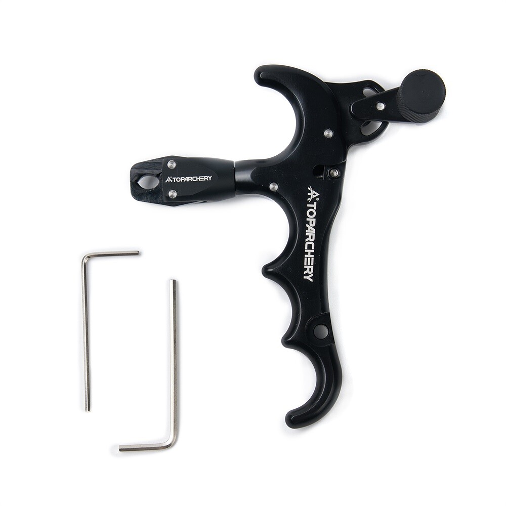 4-Finger Compound Bow Release Aids 360° Thumb Trigger Tools for Archery Hunting
