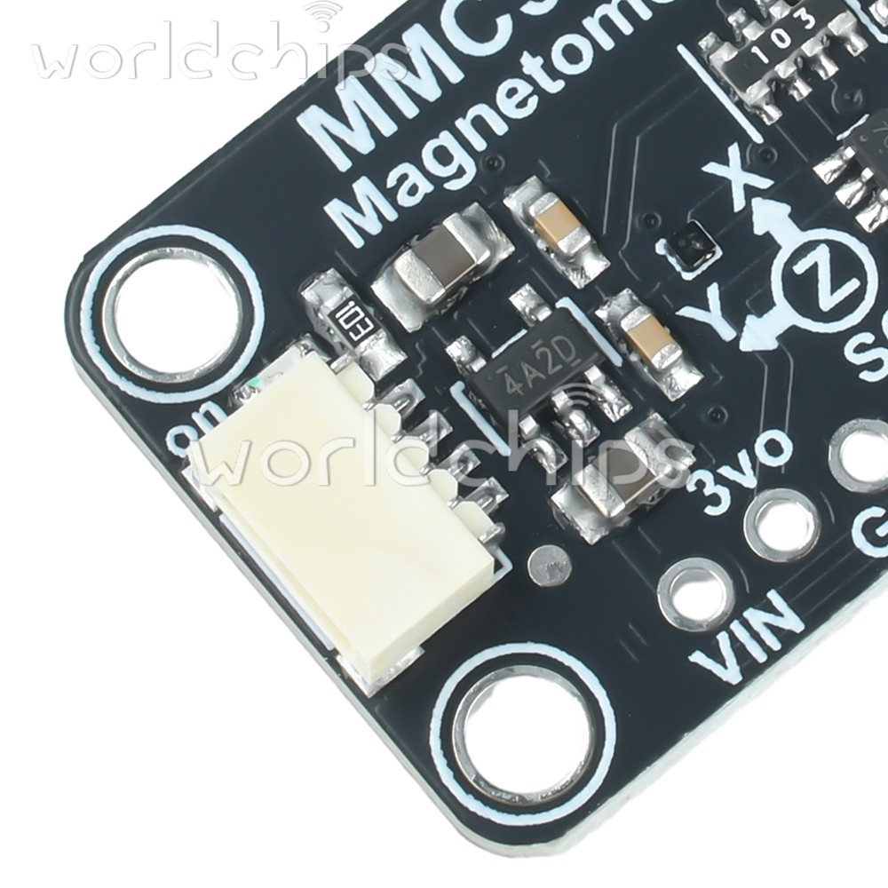 MMC5603 Three-axis Magnetometer Module Compatible with STEMMA QT/Qwiic interface