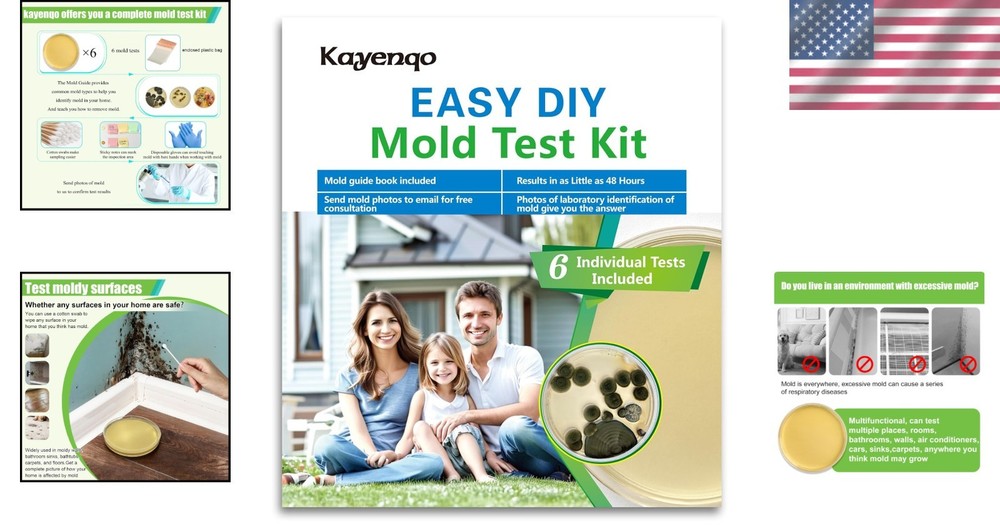 Comprehensive Mold Kit for Home - 6 Tests, Removal Guide & Accessories