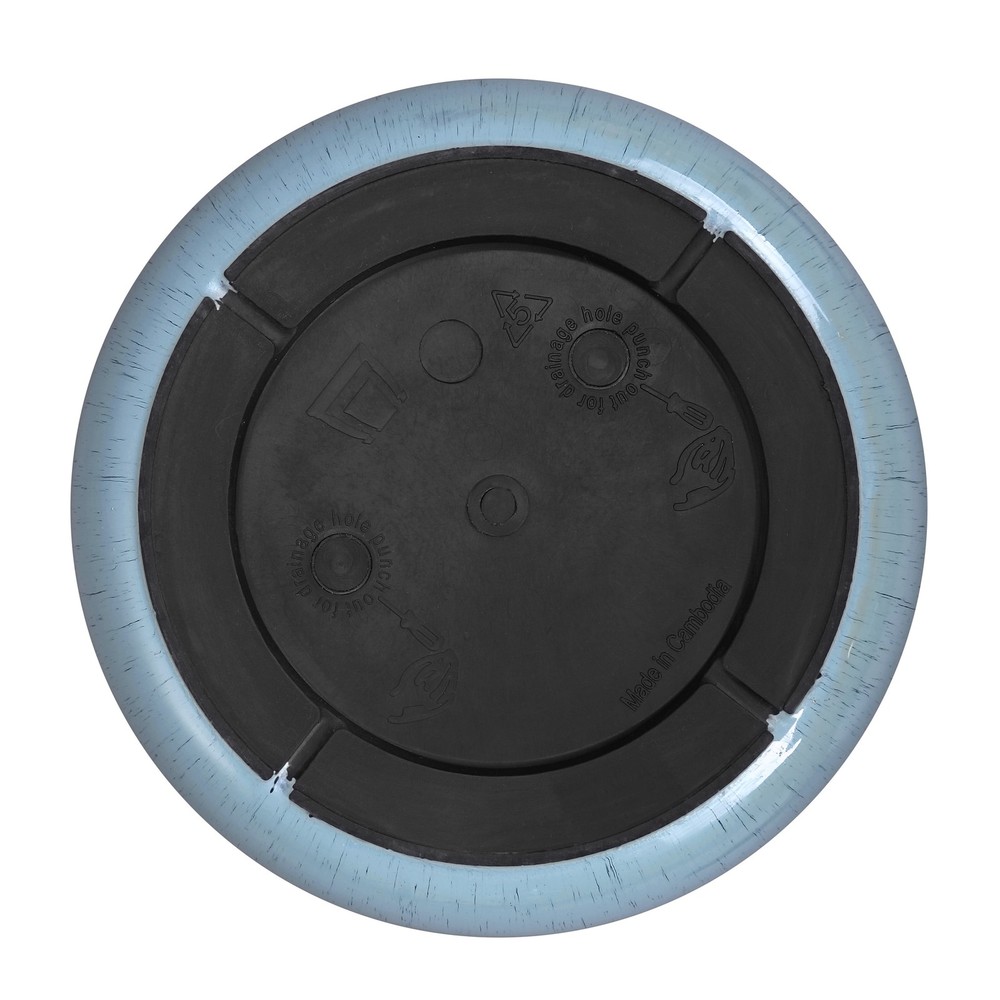 Esmeralda Teal Round Planter 12