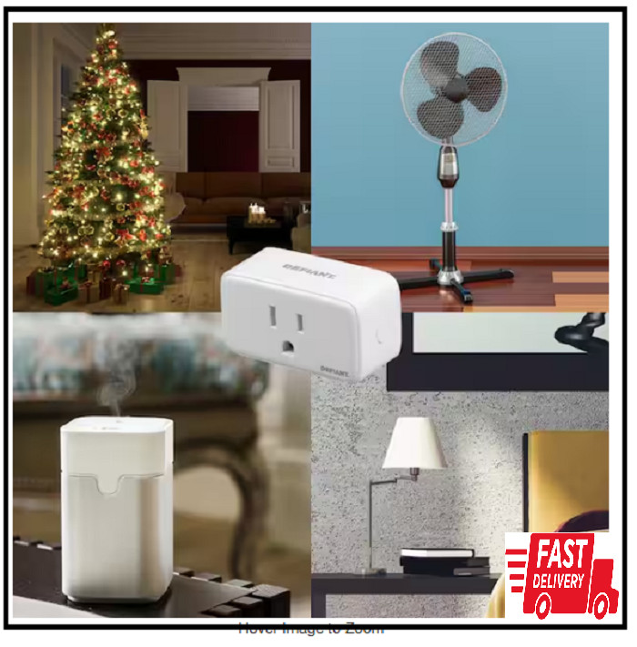 Volt Indoor Smart Plug & Timer Wi-Fi Bluetooth Single Outlet Powered by Hubspace