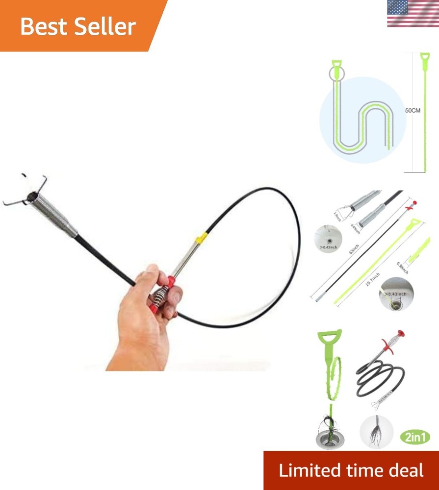 Versatile 63-Inch Flexible Grabber Tool: Remove Clogs with Precision and Ease