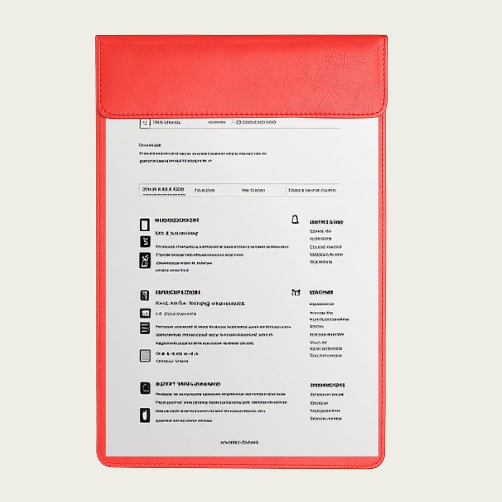 A4 24x34cm PU Document Holder, Model 3 Magnetic, Green