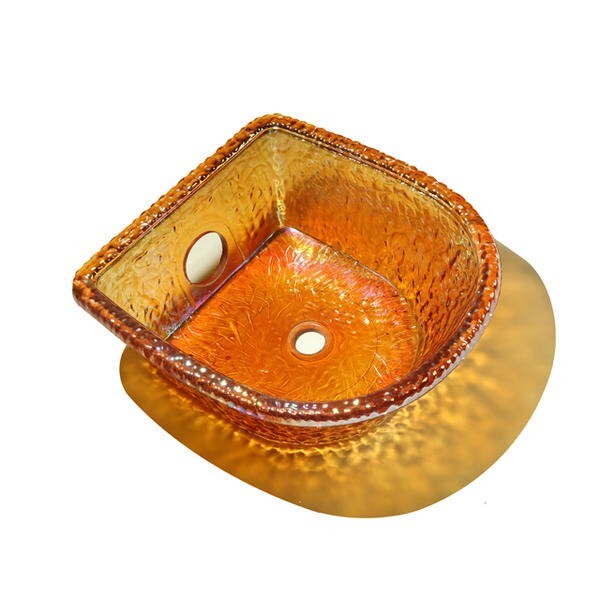 Glass Pedicure Spa Bowl – Crystal Textured Sink for Nail Salon Chair – Durable
